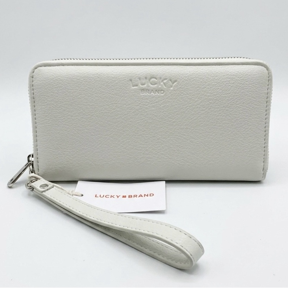 Lucky Brand Ivory Zip-Around Wristlet Wallet